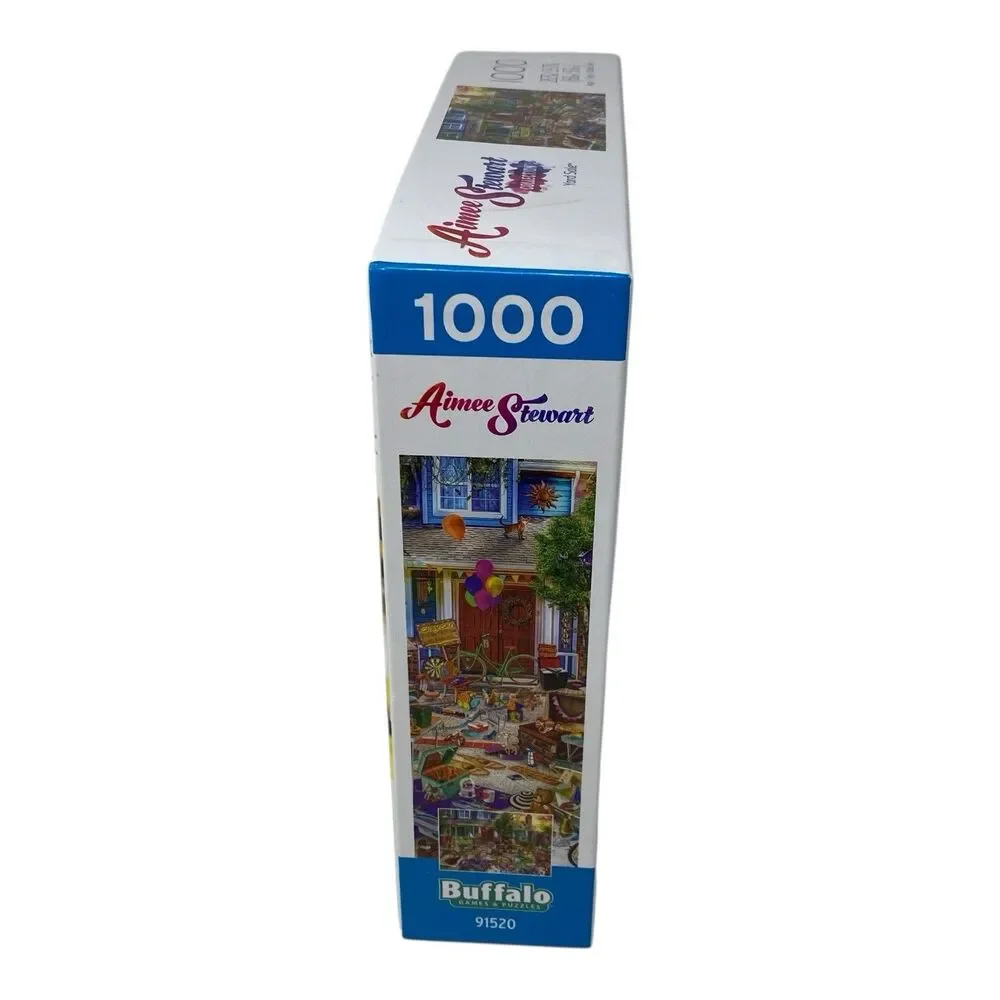 Buffalo Games Aimee Stewart Yard Sale 1000 Pc Jigsaw Puzzle Colorful Collage